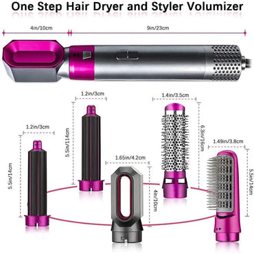 5-in-1 Hair Styling Tool – Dry, Curl, Straighten & More!