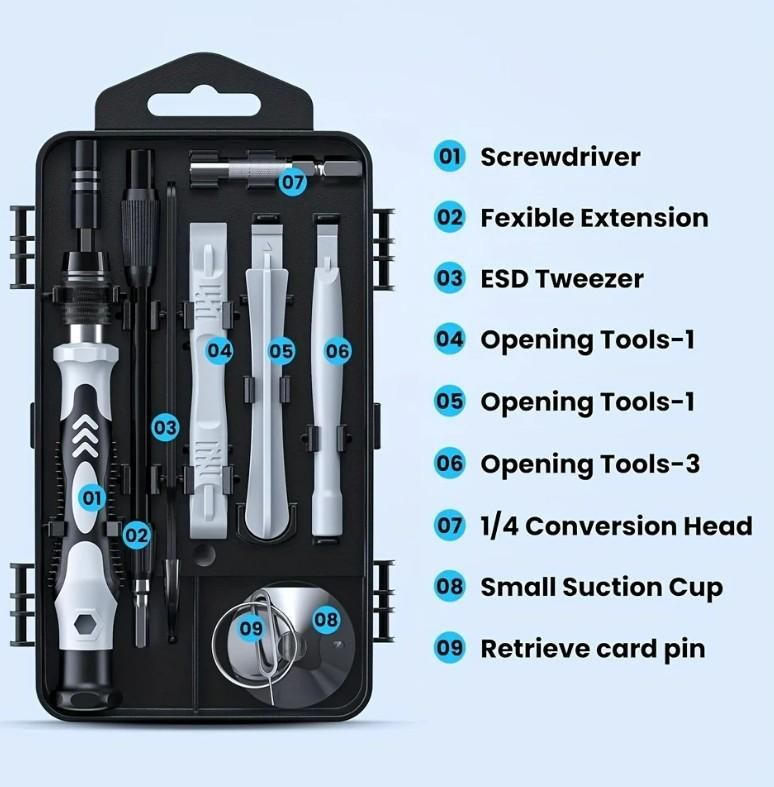 115 in 1 Precision Screwdriver Set – All-in-One Repair Kit